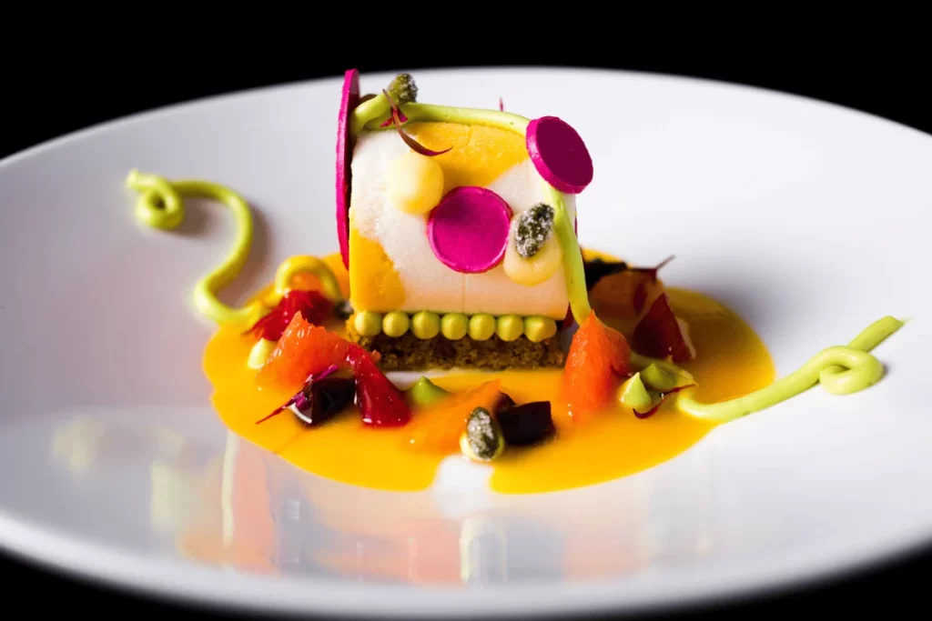 A plate of dessert ready to be served to guests for a catering event